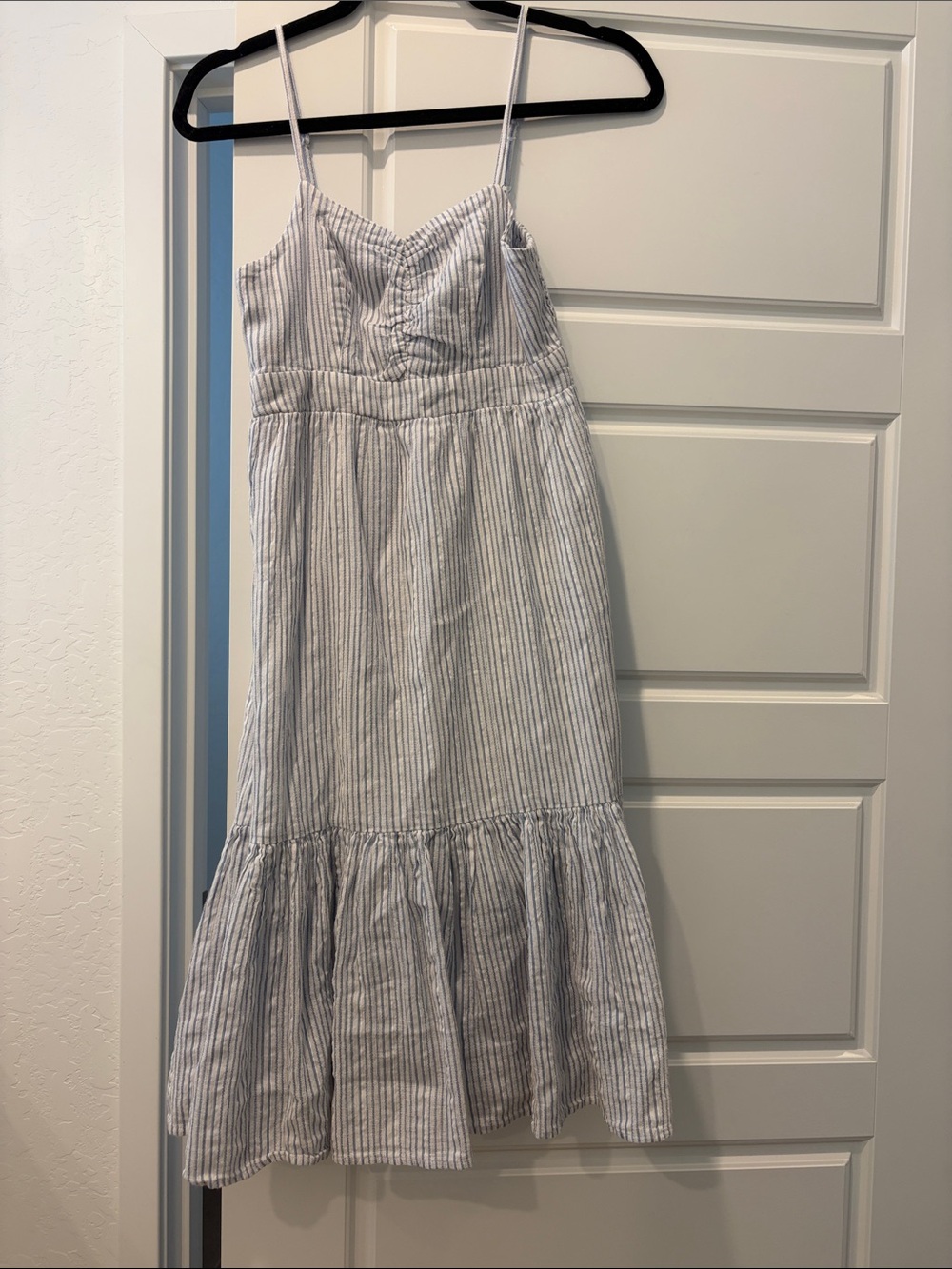Blue and White Striped Sundress